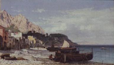 Friedrich Paul Nerly Veduta di Capri Norge oil painting art